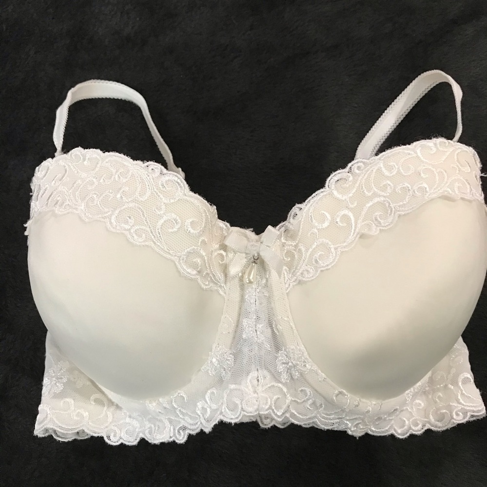 Charade bra, white lace,